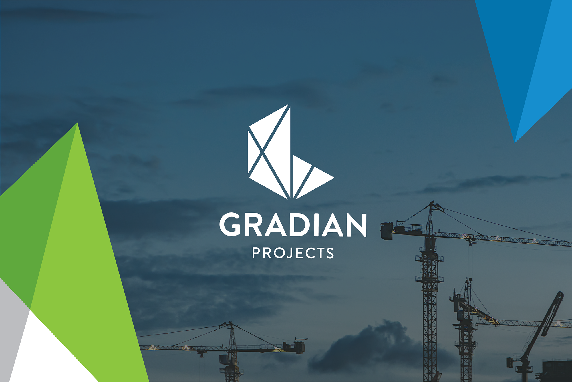 Gradian Projects construction engineering branding logo design