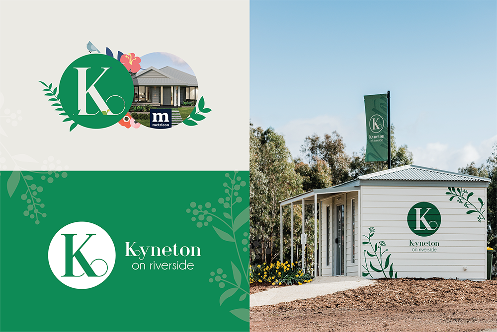 Kyneton on Riverside branding logo suite