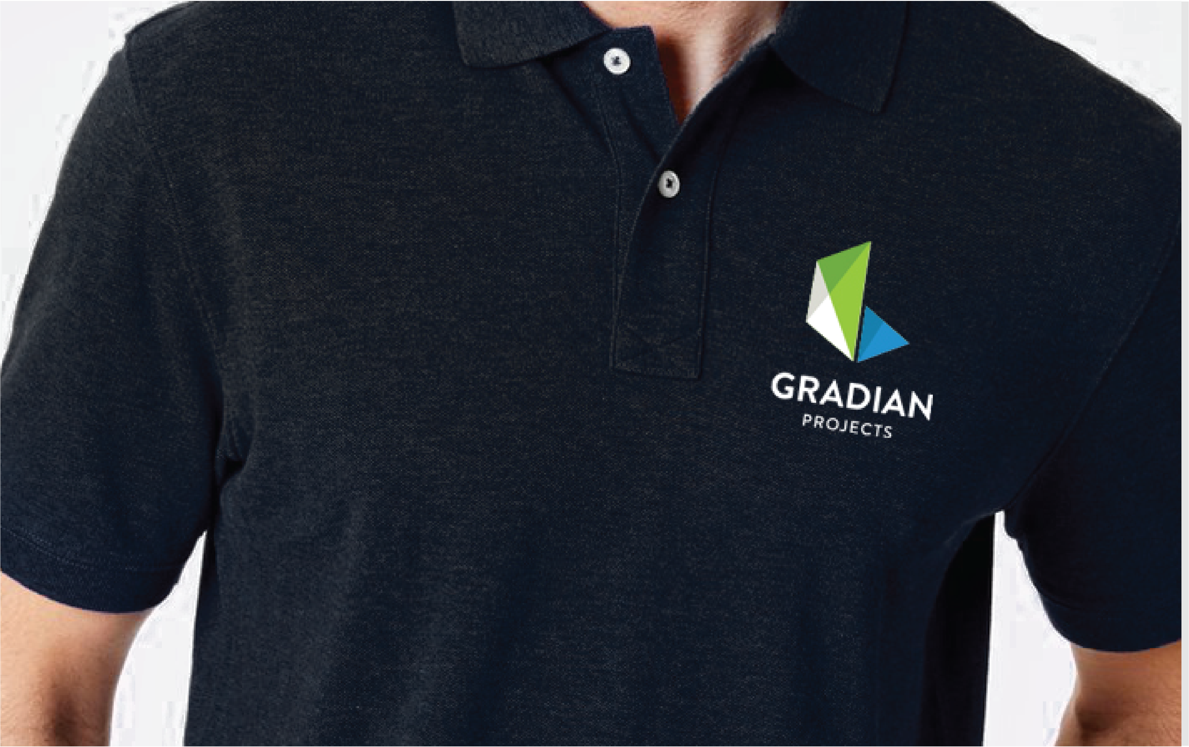 Gradian Projects logo branding tshirt design for construction