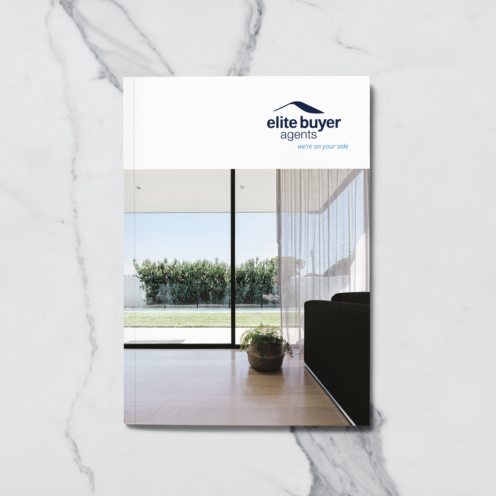 Elite Buyer Agents Print Design front cover booklet