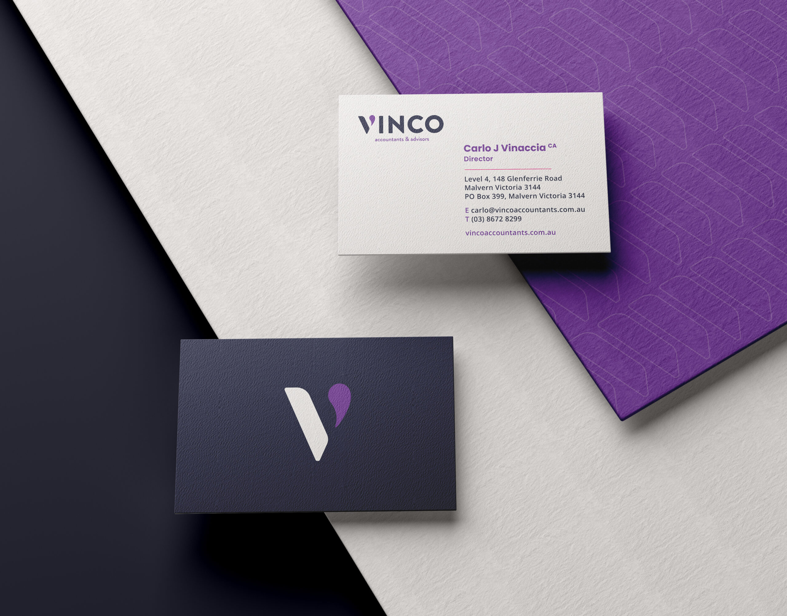 Vinco Branding on business card
